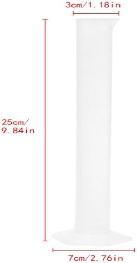 RDTGHY 1PC 100ml Plastic Graduated Cylinder with Base Hydrometer Test Tube for Homebrew Beer Wine Making Lab Measuring