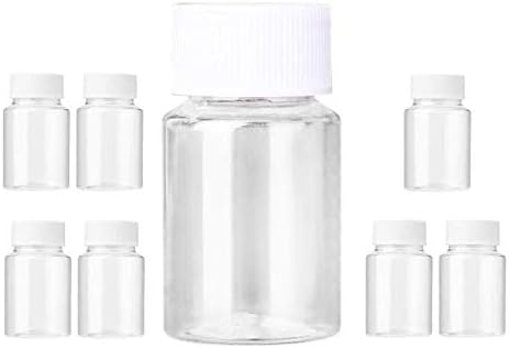 HLLMX 8 PCS Plastic Clear Empty Bottle, 20ML Pill Container Chemical Reagent Bottle Liquid Bottle