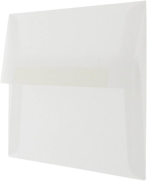 JAM PAPER A7 Translucent Vellum Invitation Envelopes - 5 1/4 x 7 1/4 - Clear - 50 Pack