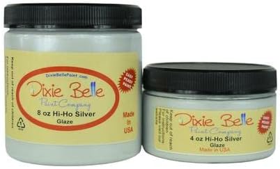 Dixie Belle Glaze | Hi Ho Silver (4oz) | Water-Based Paint Glaze for DIY Home D cor