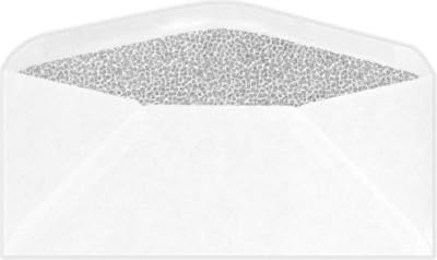LUXPaper #10 Commercial Flap Business Envelopes, Security Tint, White, 4 1/8" x 9 1/2", 50 Qty, 24lb. Text