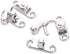 Yetaha 2PCS Antique Box Hasp Latch - Decorative Horn Lock Silver Hook Buckle Clasp Small Hardware for Wooden Jewelry