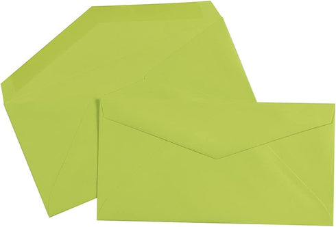 JAM PAPER Monarch Colored Envelopes - 3 7/8 x 7 1/2 - Ultra Lime Green - 50/Pack