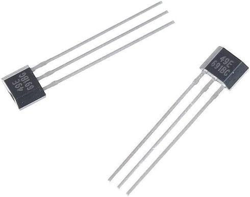 10Pcs Black Hall Element 49E, Oh49E, Ss49E Linear Sensor Hall Effect Sensors for Industrial Electrical