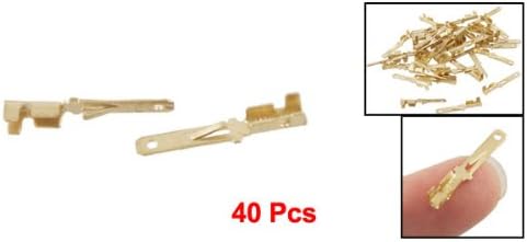 uxcell 2.8mm Wiring Connectors Male Spade Crimp Terminals 40pcs Gold Tone by uxcell