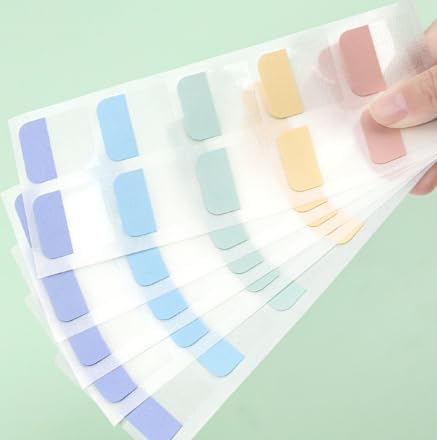 deli 240 Pcs Page Tabs Sticky for Book, Sticky Index Tabs Self Adhesive Page Markers for Notebook Tabs