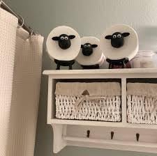 Set 3 Set Counter Sheep Toilet Paper Holder of Black Sheep Self Standing Bathroom Funny Bathroom Office Decor Perfect