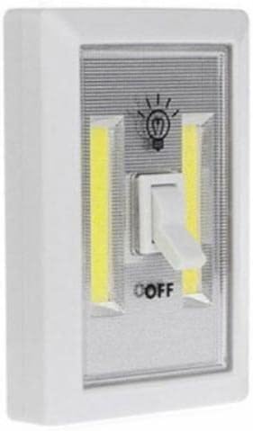 MOOKEENONE Mini LED Lamp Switch Wall Night Lights Battery Operated Cabinet Garage Light