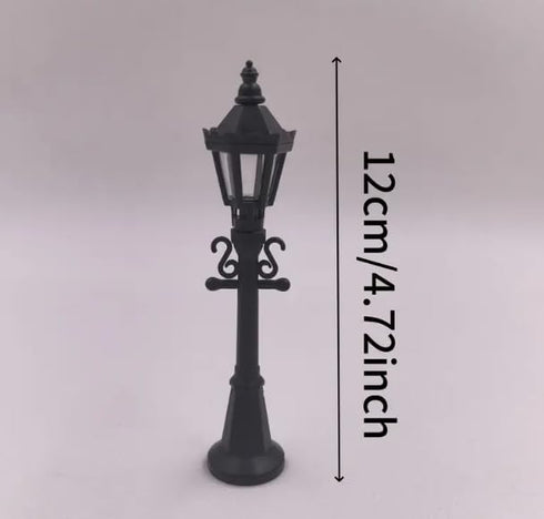 BILIJIN (4) Crown-Shaped Mini Street Lamp, Decorative Table Lamp, Mini Landscape for Christmas Decoration Micro