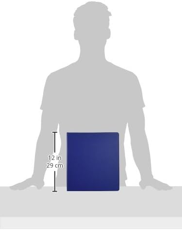 Business Source 09975 Round Ring Binder, Dark Blue, 1-Inch Capacity, 11-Inch x 8-1/2-Inch