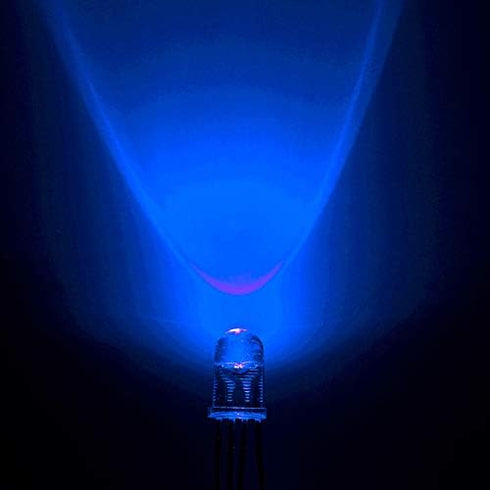 CHANZON 100 pcs 5mm RGB Multicolor LED Diode Lights - Common Cathode, Clear Round Transparent 4 pin