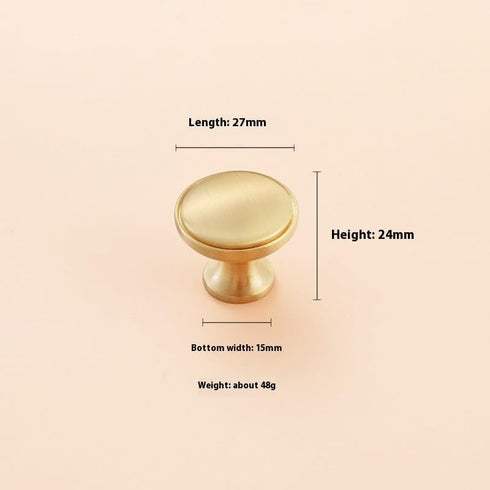 SANCHAKOU 2Pcs Brass Cabinet Knobs Bedside Cabinet Wine Cabinet Handle Brass Single Hole Cabinet Door Handle Small