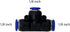 5 Pcs 1/8" x 1/8"x 1/8" Pneumatic T Shaped 3 Way Tube Reducer Connector,Quick Push to Connect Tee Fitting