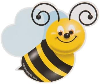 Making the Grade Bumble Bee Miniature Cutout - 36 Count Student Badge Bulletin Board Decor Shapes - 3 Inches Each