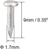 uxcell Small Tiny Hardware Nails Carbon Steel 1.7X9mm for DIY Decorative Wooden Boxes, 500pcs Silver Tone