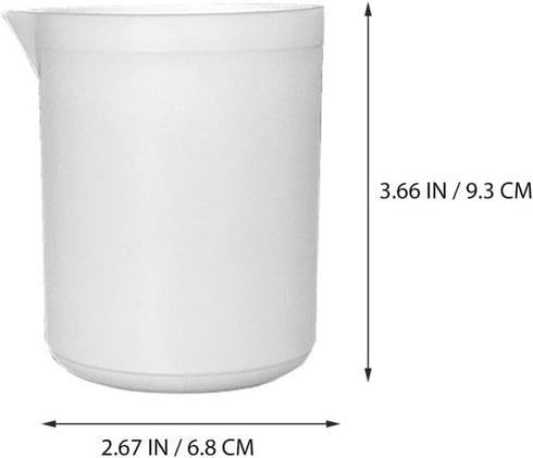 Plastic Graduated Beaker Lab Beaker, 250ML Measuring Liquid Container with Handle and Spout