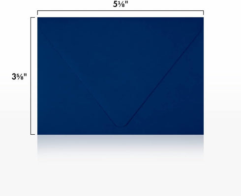 LUXPaper 4Bar A1 Contour Flap Invitation Envelopes | 3 5/8" x 5 1/8" | Navy Blue | 80lb. Text | 50 Qty