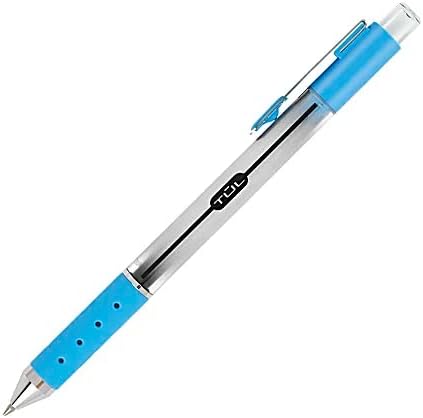 TUL 4-Pack Retractable Gel Pens, Medium Point 0.7 mm, Silver Barrel, Assorted Inks (Blue, Red, Green, Sky Blue)