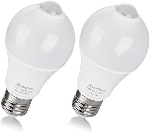 Zanflare Motion Sensor Outdoor Light Bulb, 12W(100W Equivalent), Dusk to Dawn Light