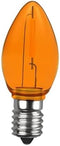 loedis C7 Orange Clear LED Replacement Bulbs, 25 Pack E12 Candelabra Base Christmas