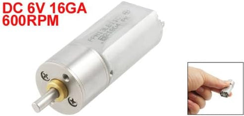 uxcell DC 6V 16GA 600RPM Gear Box Dia Robot Micro Geared Motor Silver Tone by uxcell