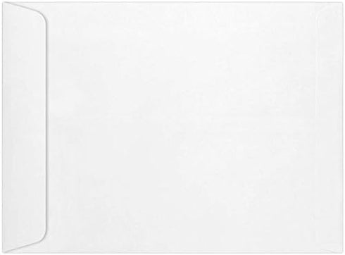 LUXPaper 9 x 12 Open End Envelopes, Bright White Income Tax Return, 50 Qty, 24lb. Text