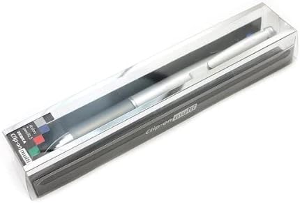 Zebra Clip-On 1000, 4 Color 0.7 mm Ballpoint Multi Pen and 0.5 mm Pencil, Silver Body (B4SA2-S)
