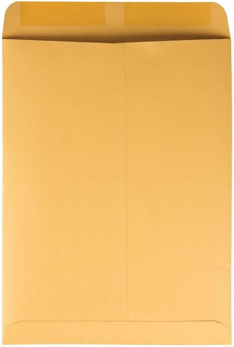 Quality Park 41467 Quality Park Catalog Envelopes, Heavyweight/Gummed, 9x12, 28lb, Kraft, 100/Box by Quality Park