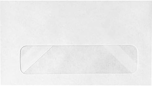 LUXPaper #6 3/4 Bright White Business Window Envelopes, 3 5/8" x 6 1/2", 24lb Text, 50 Qty