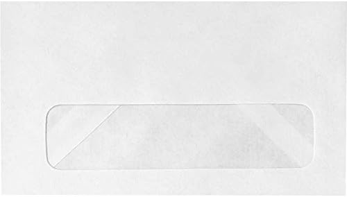 LUXPaper #6 3/4 Bright White Business Window Envelopes, 3 5/8" x 6 1/2", 24lb Text, 50 Qty