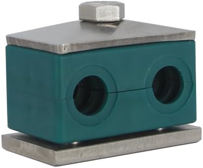 28MM Twin Series Clamp, Polypropylene with Galv Plated Steel Hardware, Weld Mounting