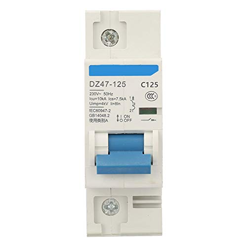 YWBL-WH Circuit Breaker DZ47-125 1P Current 30mA Leakage Air Switch, 0.1S 7.5KA (125A)
