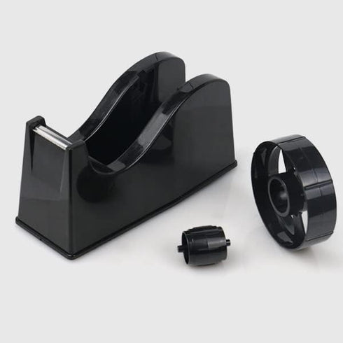 BOMEI PACK Desktop Tape Dispenser (Fits 1" & 3" Core) with Transparent Tape Refills and Weighted Non-Slip Base