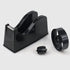 BOMEI PACK Desktop Tape Dispenser (Fits 1" & 3" Core) with Transparent Tape Refills and Weighted Non-Slip Base