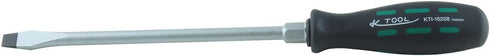 K Tool International 16208 Pro Series 8" Slotted Screwdriver for Garages, Repair Shop and DIY, Soft Triangular Grip, Non-slip, Chrome Vanadium Blade, Black by K Tool International