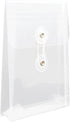 JAM PAPER Plastic Envelopes with Button & String Tie Closure - 4 1/4 x 6 1/4 - Clear - 3/Pack