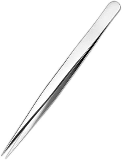 Precision Stainless Steel Tweezers for Craft, Electronics, Soldering, Medical, Jewelry-Making, Industrial Work, Silvery