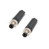 2Pcs M8 4 Pin Male Circular Connector, IP67 Waterproof Field Assembly Sensor A Code Adapter 60V 4A AC/DC