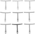 9 7.25~20 Bnineteenteam Pcs Understring Radius Gauge, Universal Guitar Gauge for Guitar Bass Bridge Fingerboard Saddle