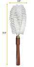13.5" 4" EISCO Nylon Bristle Cleaning Brush, - Wooden Handle - Ideal for Scrubbing Glassware, Labware, Beakers