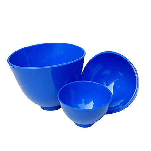 3pcs/Set Lab Rubber Mixing Bowl Plastic Lab Silicon Bowl Mixing Spatulas Spoon