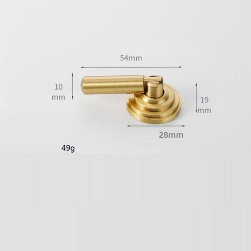 SANCHAKOU 2 Pack 54 28 19Mm Cabinet Door Knobs Pure Copper Chinese Style Drawer Wardrobe Bedside Table Single Hole