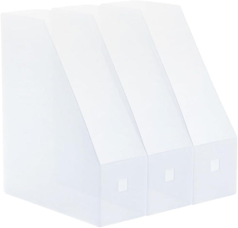TEHAUX 3pcs File Storage Rack - Acrylic Magazine File Folders, Decorative Desk Organizer for Home Office