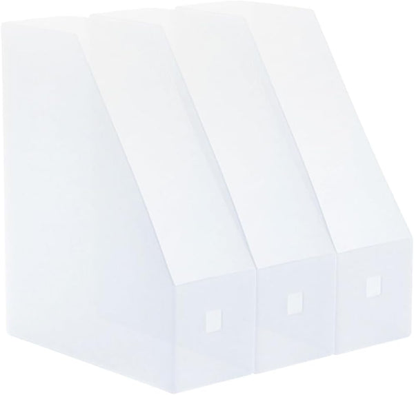 TEHAUX 3pcs File Storage Rack - Acrylic Magazine File Folders, Decorative Desk Organizer for Home Office