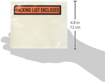 Clear Packing List Envelopes 4.5"x5.5" Pouches Invoice Enclosed Adhesive Bags Pack of 500, PL_500PK