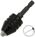 Zhuluck 1/4 Inch (0.3-6.5mm) Black Hex Shank Keyless Drill Chuck Quick Change Adapter Converter Power Drill Parts