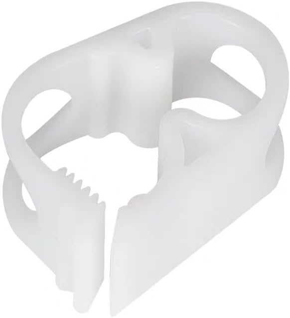 10Pcs White Plastic Tubing Clamps, 1/4" - 1/2" Adjustable Tube Clamp for Laboratory Pinch Valve Flow Control