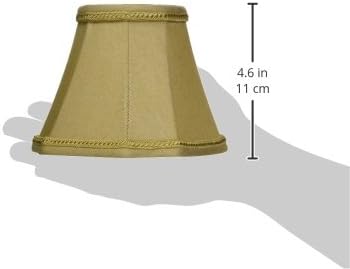 CS-714AGL 3 5 4.5, Royal Designs, Inc. Inverted Corner Bell Chandelier Shade with Decorative Trim, x x Antique Gold