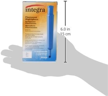 Chisel Tip Highlighter Integra Desk, Fluorescent Blue (ITA33323)