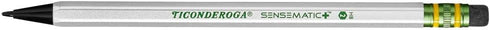Ticonderoga Sensematic Mechanical Pencil, 0.7mm Lead, Silver, 2 Count